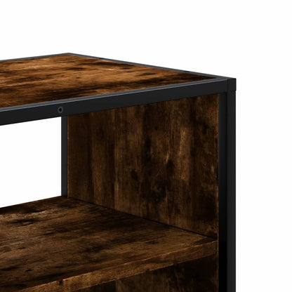 vidaXL TV Cabinet Smoked Oak 100x31x39,5 cm Engineered Wood and Metal