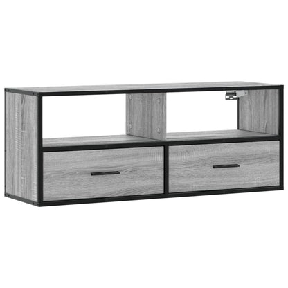 vidaXL TV Cabinet Grey Sonoma 100x31x39.5 cm Engineered Wood and Metal
