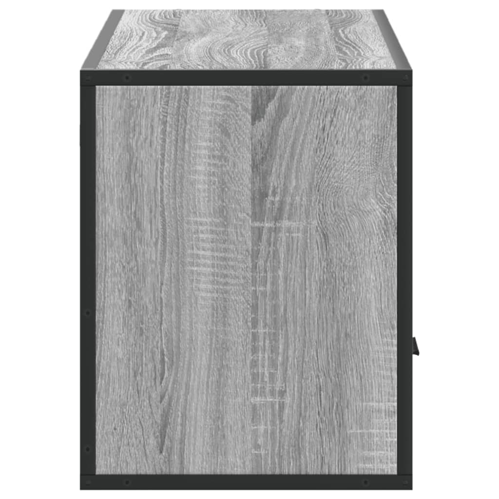 vidaXL TV Cabinet Grey Sonoma 100x31x39.5 cm Engineered Wood and Metal