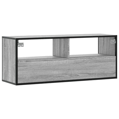 vidaXL TV Cabinet Grey Sonoma 100x31x39,5 cm Engineered Wood and Metal
