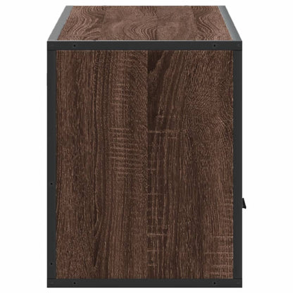 vidaXL TV Cabinet Brown Oak 100x31x39.5 cm Engineered Wood and Metal