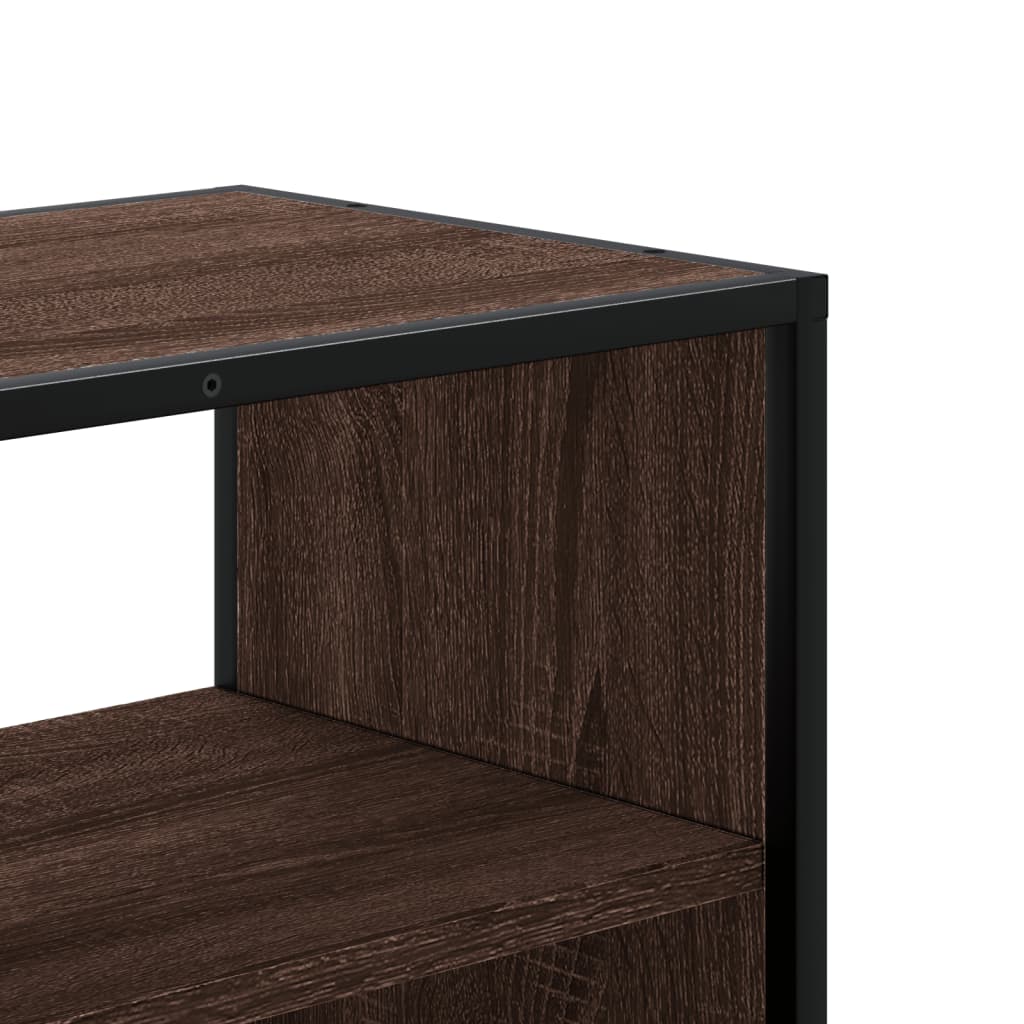 vidaXL TV Cabinet Brown Oak 100x31x39,5 cm Engineered Wood and Metal