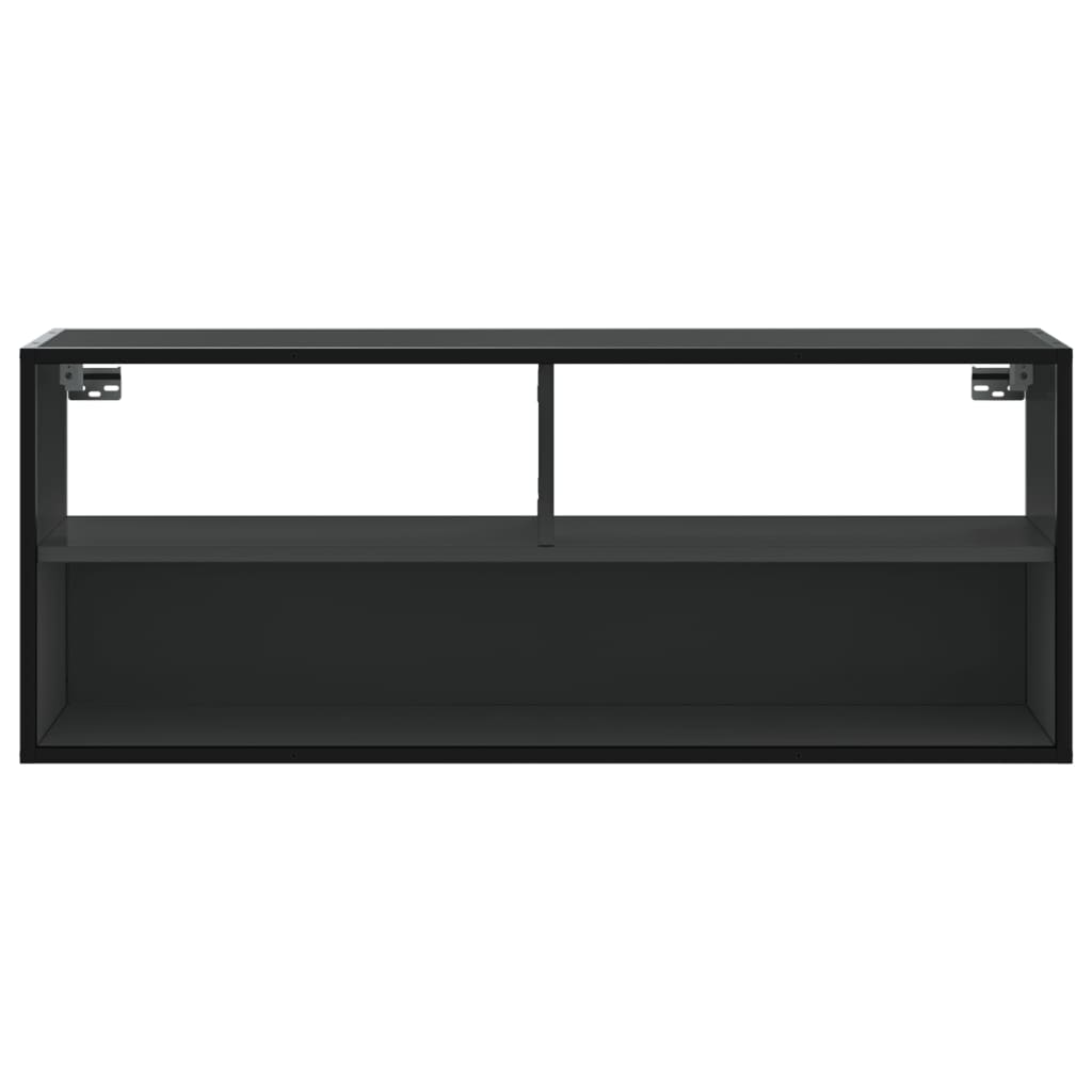 vidaXL TV Cabinet Black 100x31x39.5 cm Engineered Wood and Metal