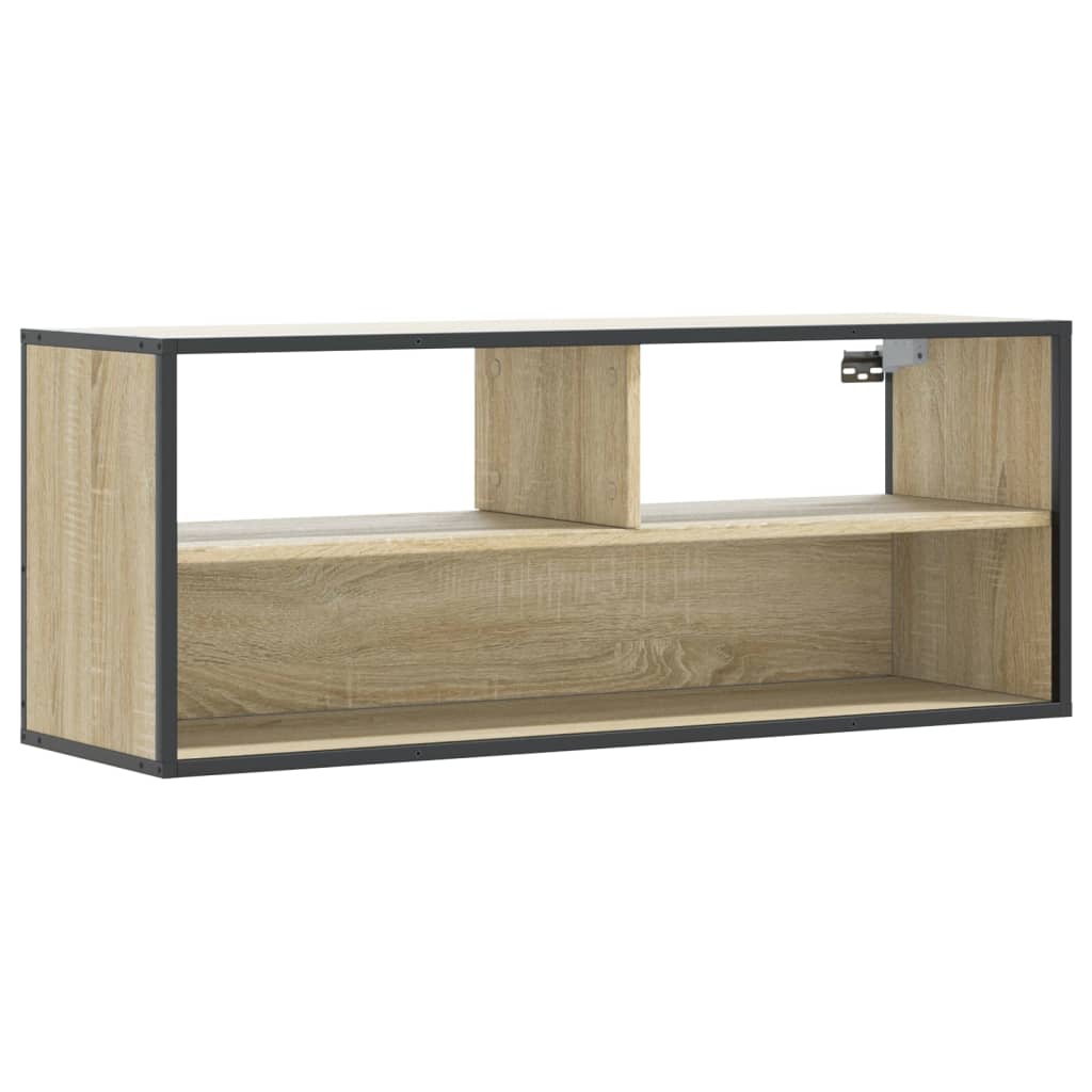 vidaXL TV Cabinet Sonoma Oak 100x31x39,5 cm Engineered Wood and Metal