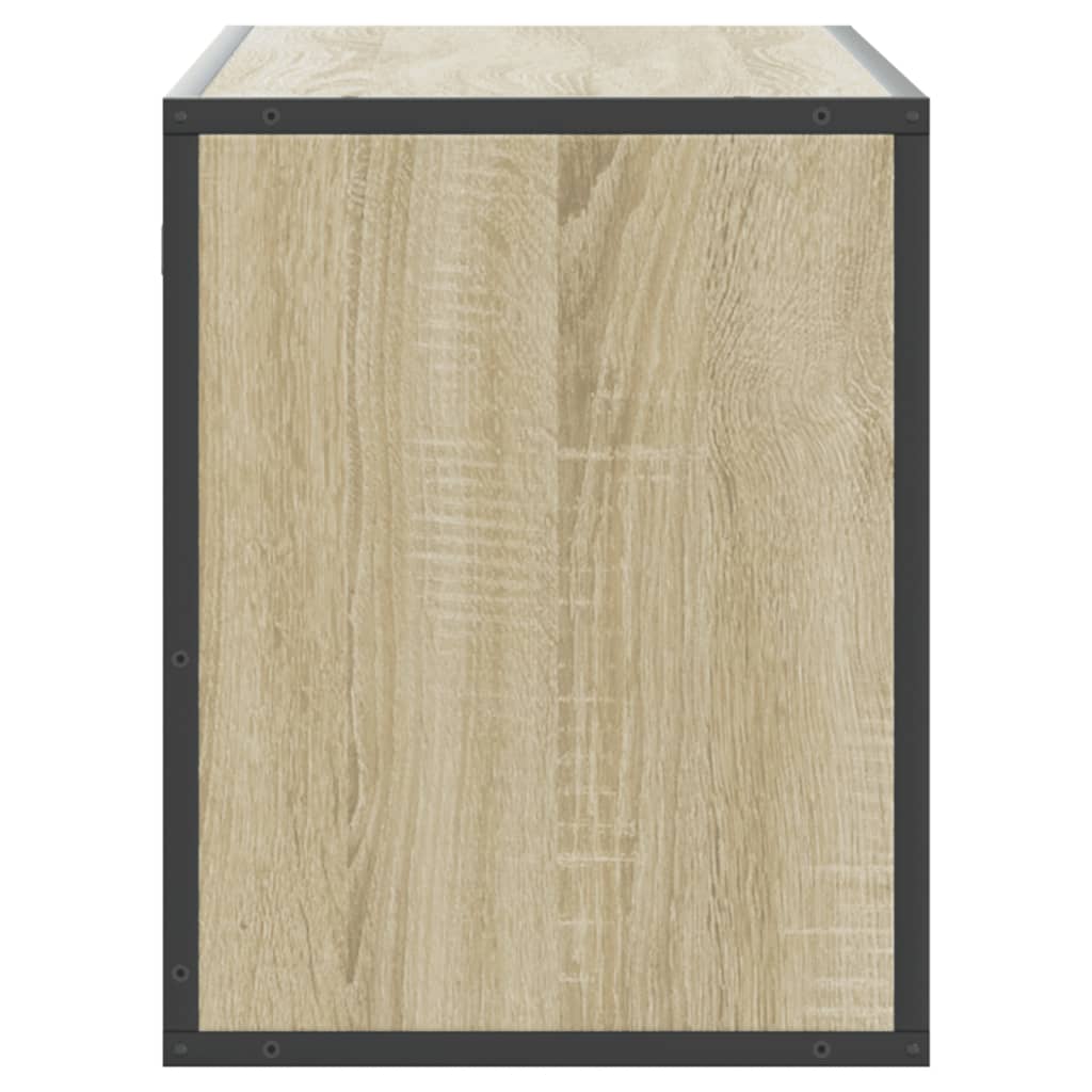 vidaXL TV Cabinet Sonoma Oak 100x31x39.5 cm Engineered Wood and Metal
