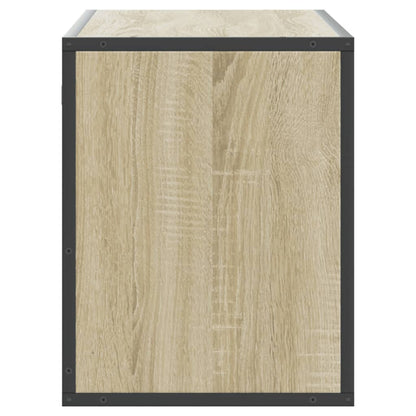vidaXL TV Cabinet Sonoma Oak 100x31x39.5 cm Engineered Wood and Metal