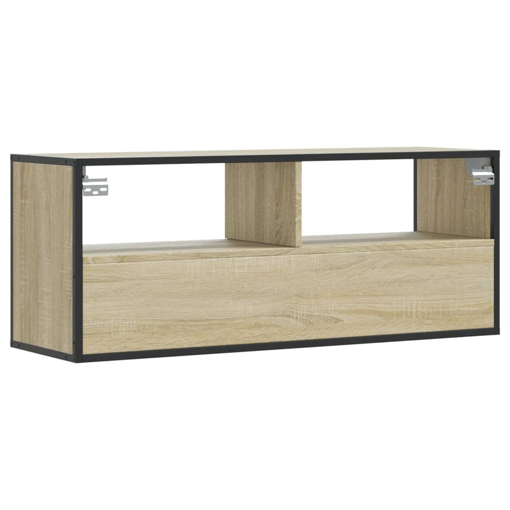 vidaXL TV Cabinet Sonoma Oak 100x31x39,5 cm Engineered Wood and Metal