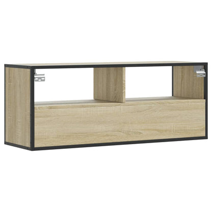 vidaXL TV Cabinet Sonoma Oak 100x31x39,5 cm Engineered Wood and Metal