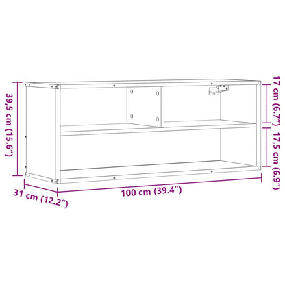 vidaXL TV Cabinet Sonoma Oak 100x31x39.5 cm Engineered Wood and Metal