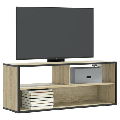 vidaXL TV Cabinet Sonoma Oak 100x31x39,5 cm Engineered Wood and Metal