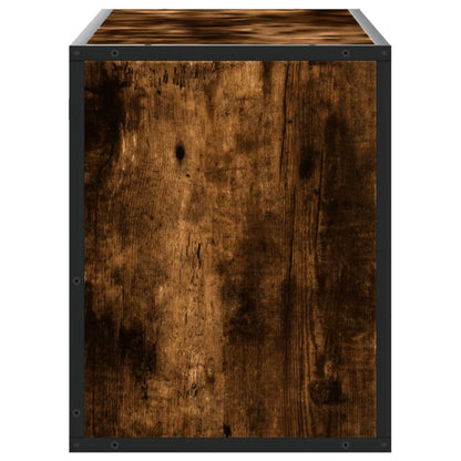 vidaXL TV Cabinet Smoked Oak 100x31x39.5 cm Engineered Wood and Metal