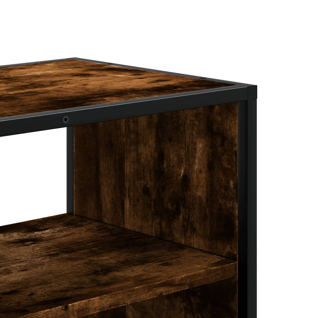 vidaXL TV Cabinet Smoked Oak 100x31x39,5 cm Engineered Wood and Metal