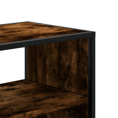 vidaXL TV Cabinet Smoked Oak 100x31x39,5 cm Engineered Wood and Metal
