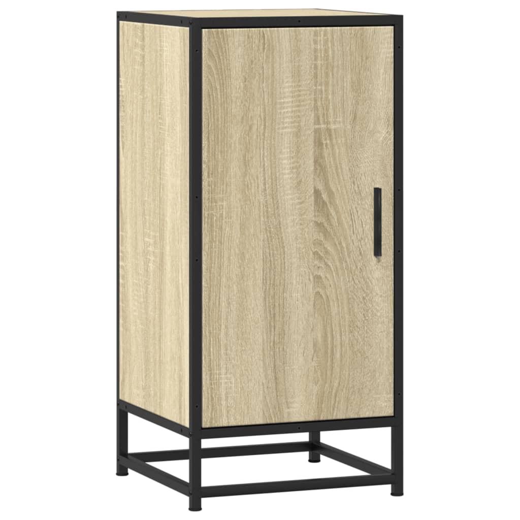vidaXL Sideboard Sonoma Oak 35.5x35x76 cm Engineered Wood and Metal