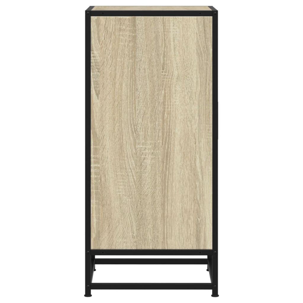 vidaXL Sideboard Sonoma Oak 35.5x35x76 cm Engineered Wood and Metal