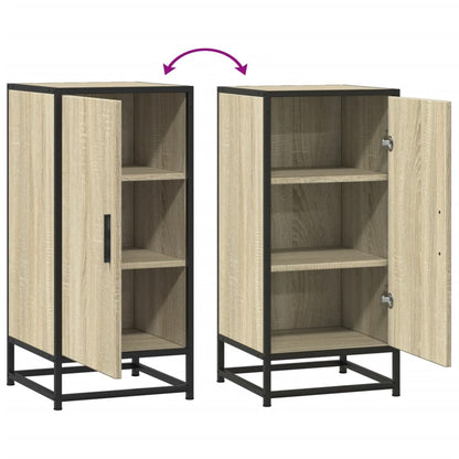 vidaXL Sideboard Sonoma Oak 35,5x35x76 cm Engineered Wood and Metal