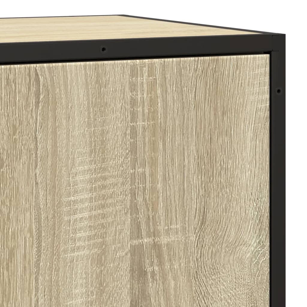 vidaXL Sideboard Sonoma Oak 35,5x35x76 cm Engineered Wood and Metal