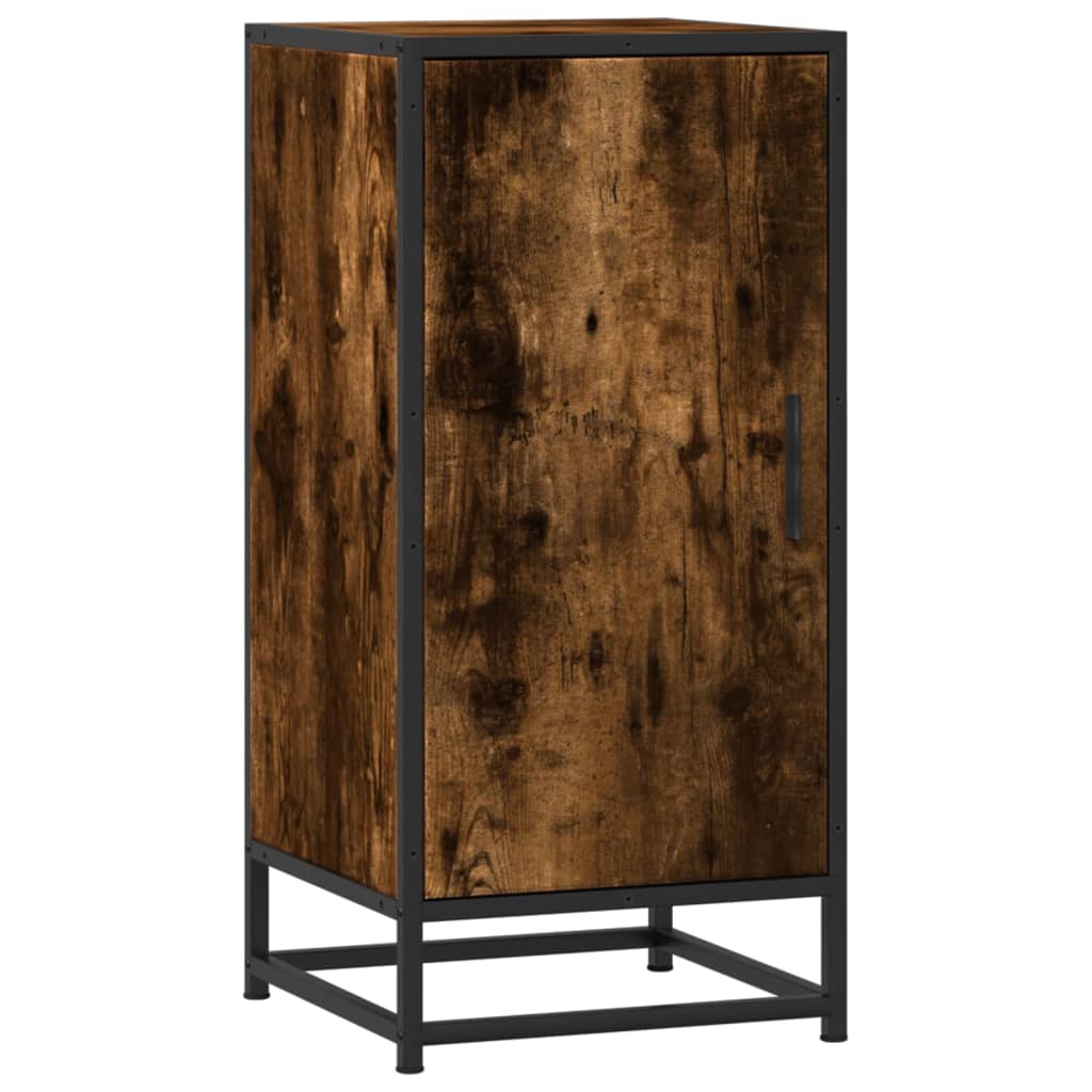 vidaXL Sideboard Smoked Oak 35,5x35x76 cm Engineered Wood and Metal