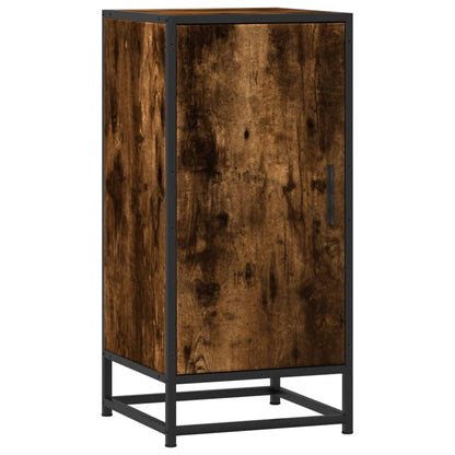vidaXL Sideboard Smoked Oak 35,5x35x76 cm Engineered Wood and Metal