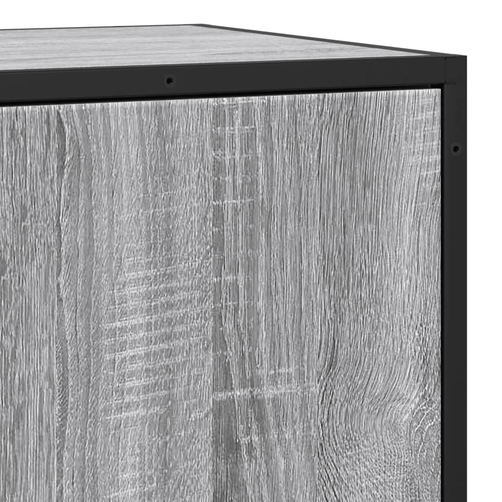 vidaXL Sideboard Grey Sonoma 35,5x35x76 cm Engineered Wood and Metal