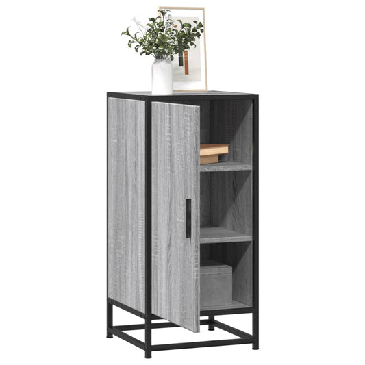 vidaXL Sideboard Grey Sonoma 35,5x35x76 cm Engineered Wood and Metal