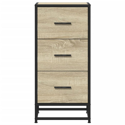 vidaXL Sideboard Sonoma Oak 35.5x35x76 cm Engineered Wood and Metal