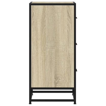 vidaXL Sideboard Sonoma Oak 35.5x35x76 cm Engineered Wood and Metal