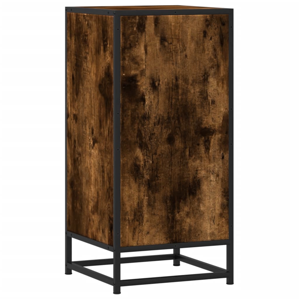 vidaXL Sideboard Smoked Oak 35.5x35x76 cm Engineered Wood and Metal