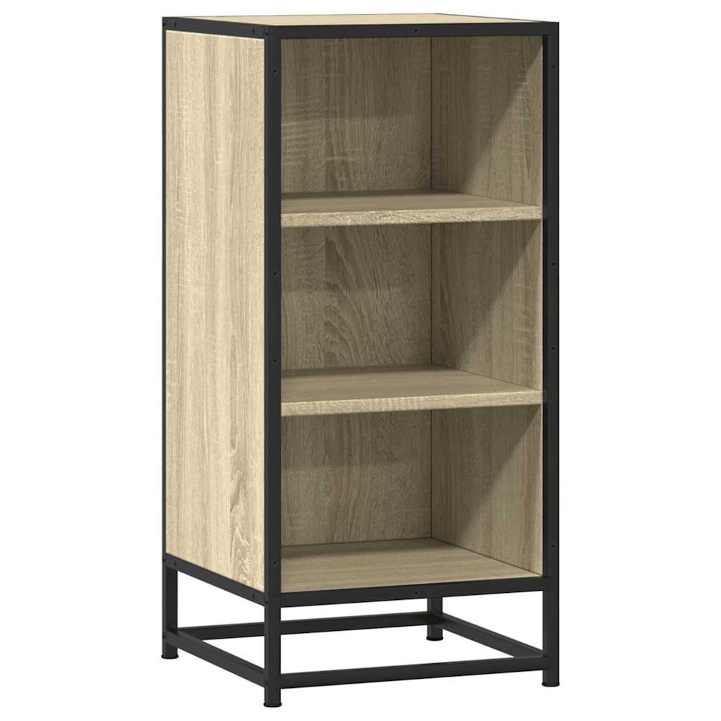 vidaXL Sideboard Sonoma Oak 35,5x35x76 cm Engineered Wood and Metal