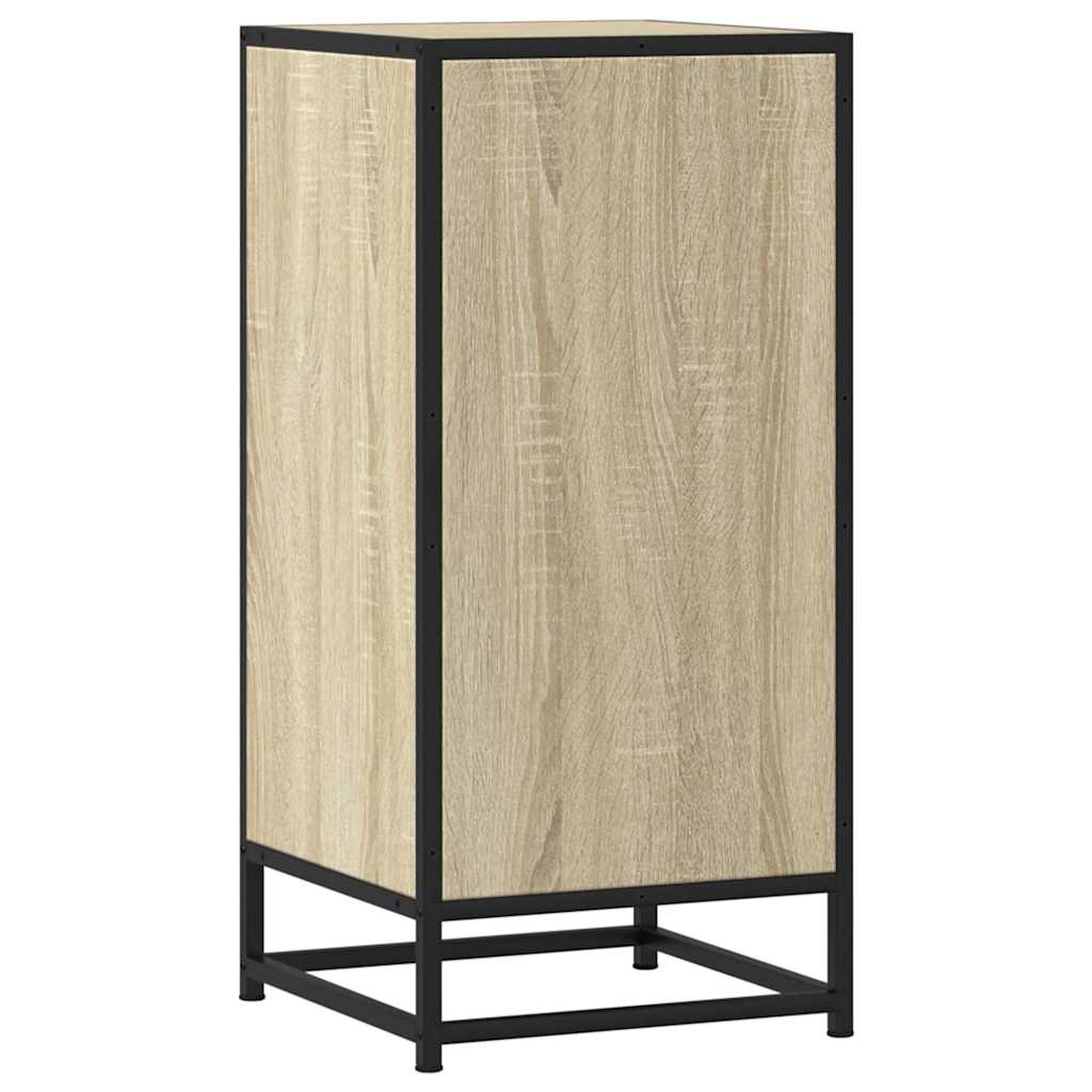 vidaXL Sideboard Sonoma Oak 35.5x35x76 cm Engineered Wood and Metal
