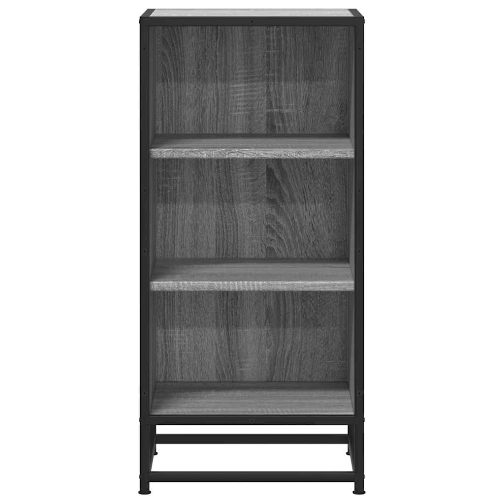 vidaXL Sideboard Grey Sonoma 35.5x35x76 cm Engineered Wood and Metal