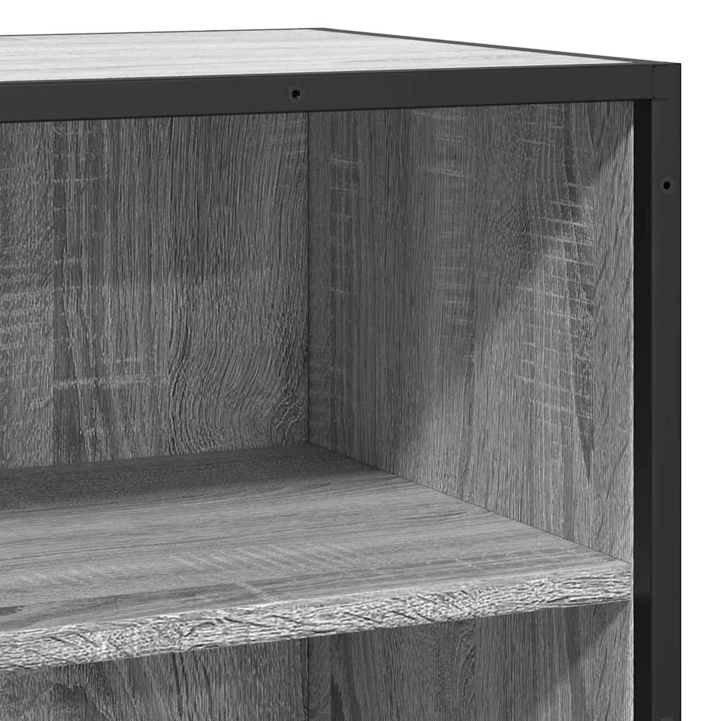 vidaXL Sideboard Grey Sonoma 35.5x35x76 cm Engineered Wood and Metal