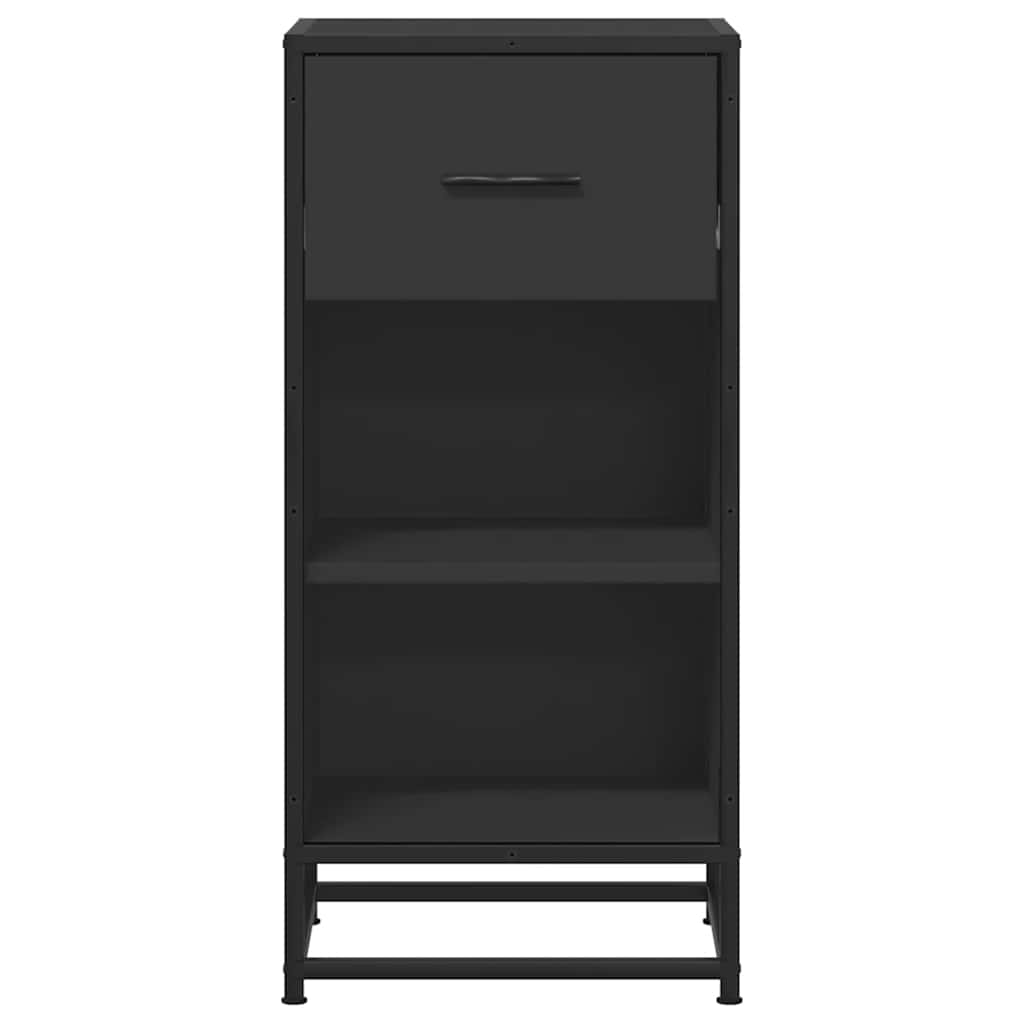 vidaXL Sideboard Black 35.5x35x76 cm Engineered Wood and Metal