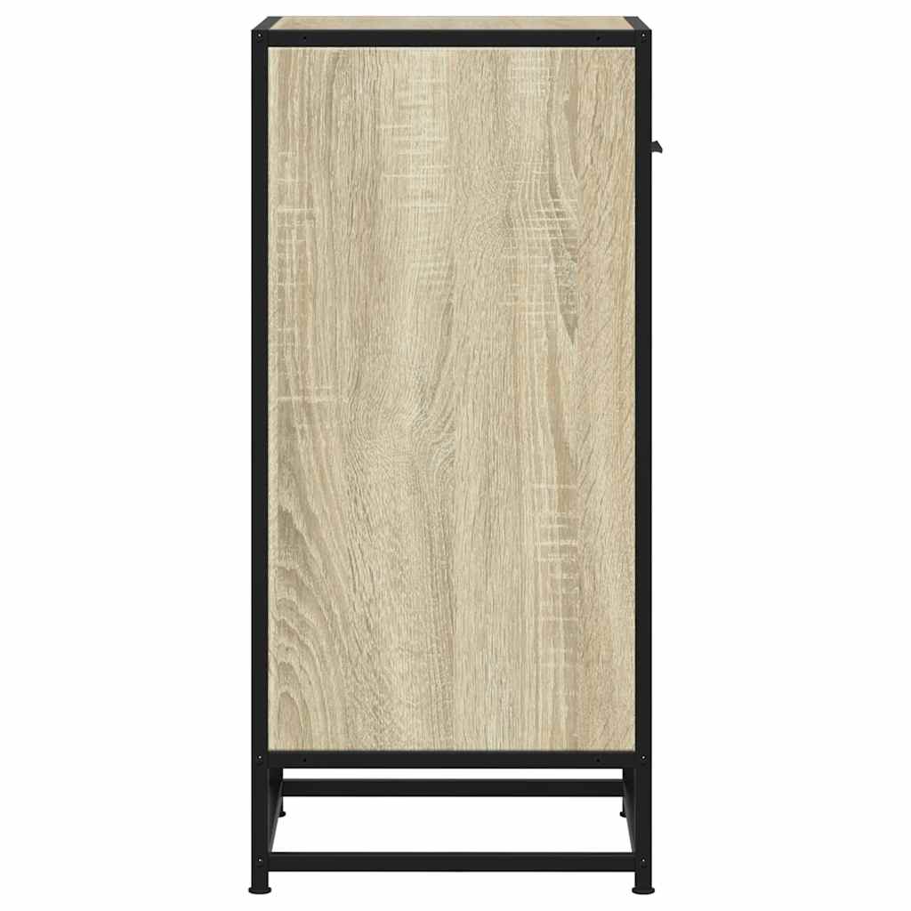 vidaXL Sideboard Sonoma Oak 35.5x35x76 cm Engineered Wood and Metal