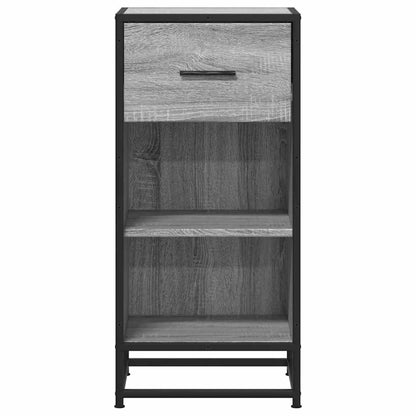 vidaXL Sideboard Grey Sonoma 35.5x35x76 cm Engineered Wood and Metal