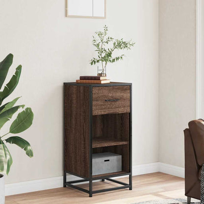 vidaXL Sideboard Brown Oak 35,5x35x76 cm Engineered Wood and Metal
