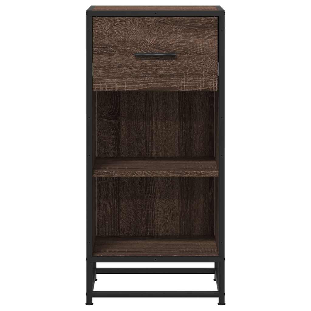 vidaXL Sideboard Brown Oak 35,5x35x76 cm Engineered Wood and Metal