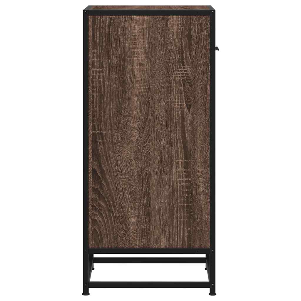 vidaXL Sideboard Brown Oak 35,5x35x76 cm Engineered Wood and Metal