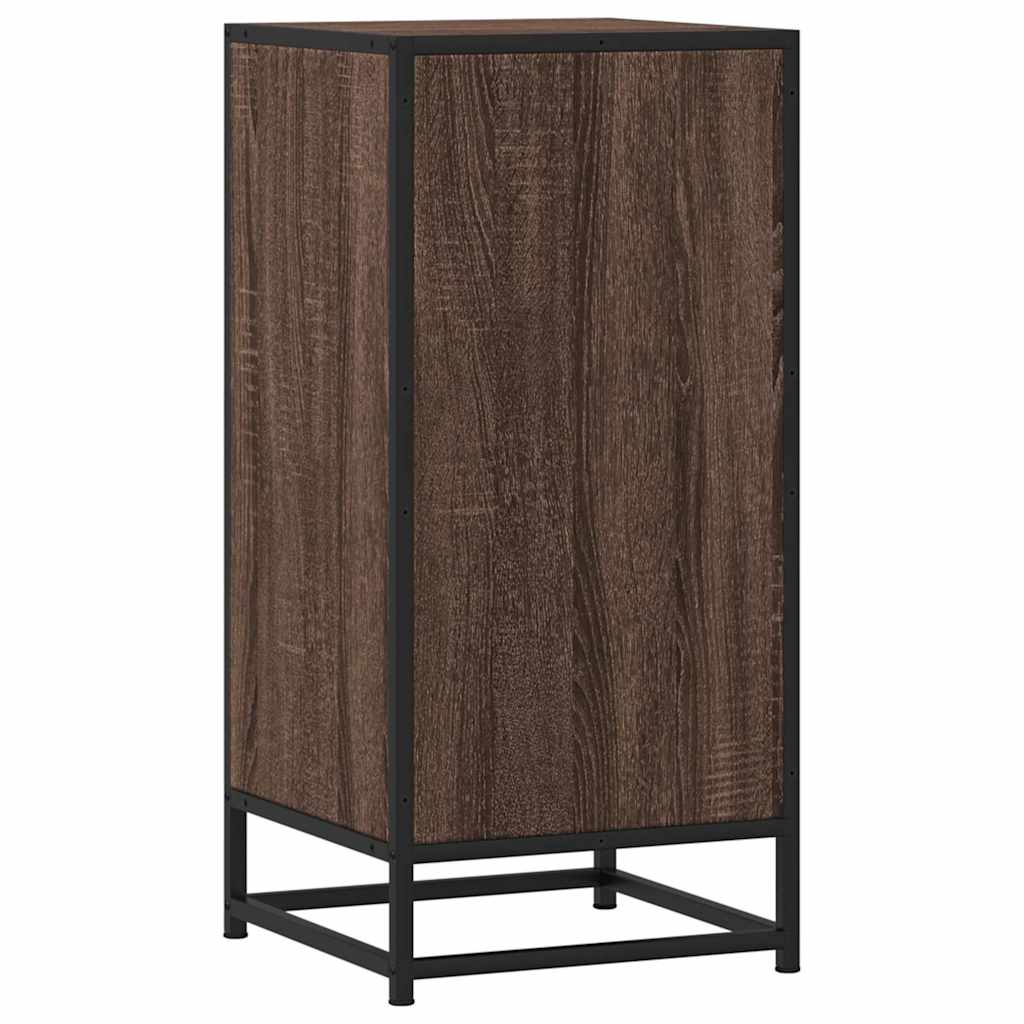 vidaXL Sideboard Brown Oak 35,5x35x76 cm Engineered Wood and Metal