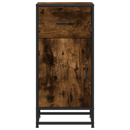 vidaXL Sideboard Smoked Oak 35,5x35x76 cm Engineered Wood and Metal