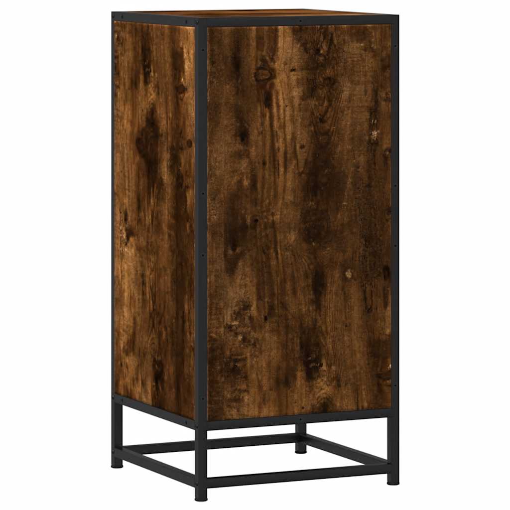vidaXL Sideboard Smoked Oak 35,5x35x76 cm Engineered Wood and Metal