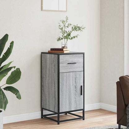vidaXL Sideboard Grey Sonoma 35,5x35x76 cm Engineered Wood and Metal