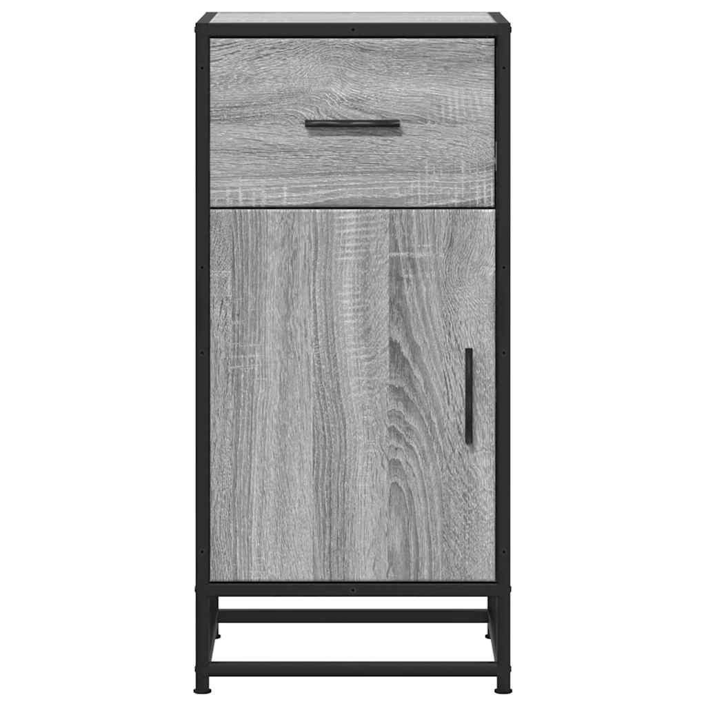 vidaXL Sideboard Grey Sonoma 35,5x35x76 cm Engineered Wood and Metal