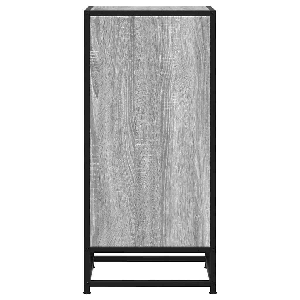 vidaXL Sideboard Grey Sonoma 35,5x35x76 cm Engineered Wood and Metal