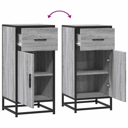 vidaXL Sideboard Grey Sonoma 35,5x35x76 cm Engineered Wood and Metal