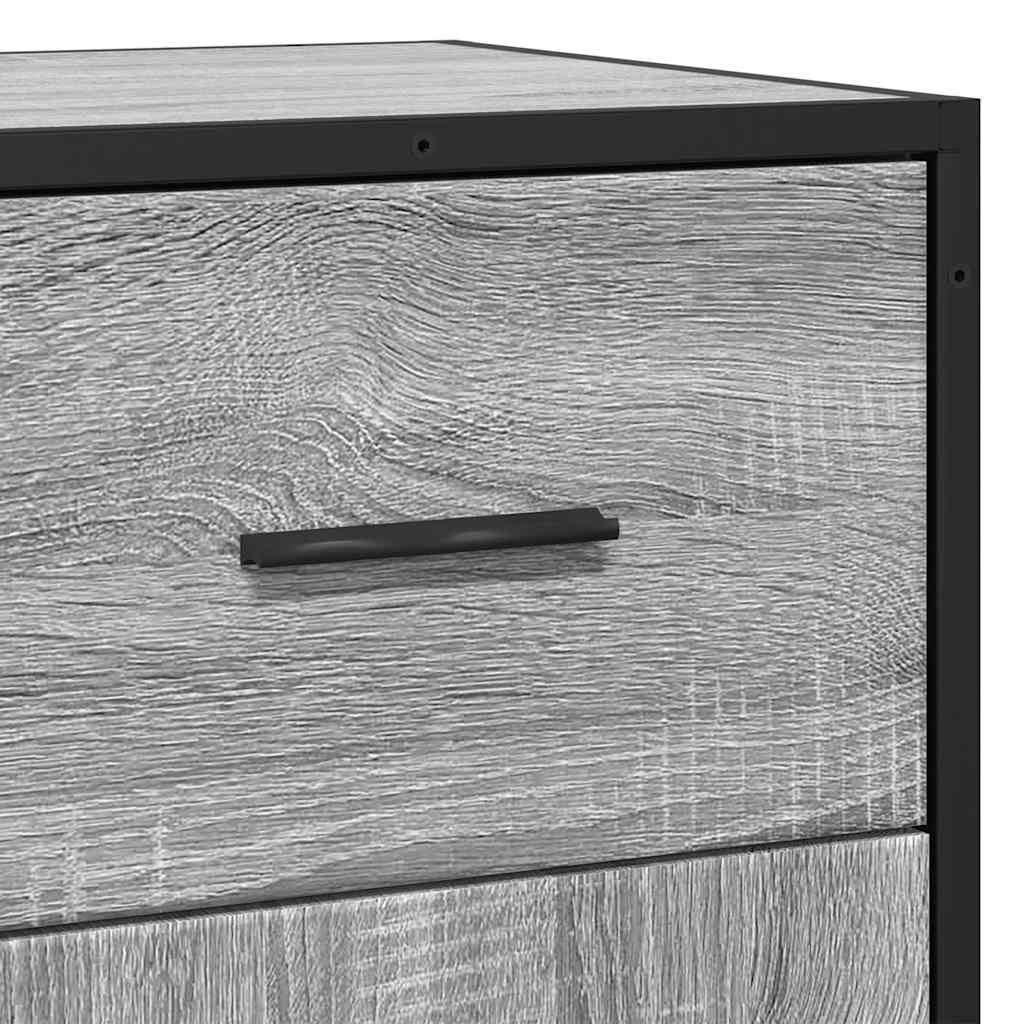 vidaXL Sideboard Grey Sonoma 35,5x35x76 cm Engineered Wood and Metal