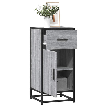 vidaXL Sideboard Grey Sonoma 35,5x35x76 cm Engineered Wood and Metal