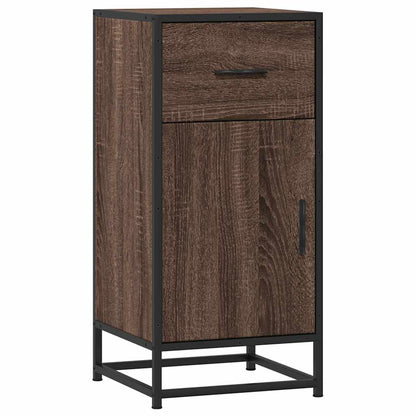 vidaXL Sideboard Brown Oak 35,5x35x76 cm Engineered Wood and Metal