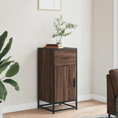 vidaXL Sideboard Brown Oak 35,5x35x76 cm Engineered Wood and Metal