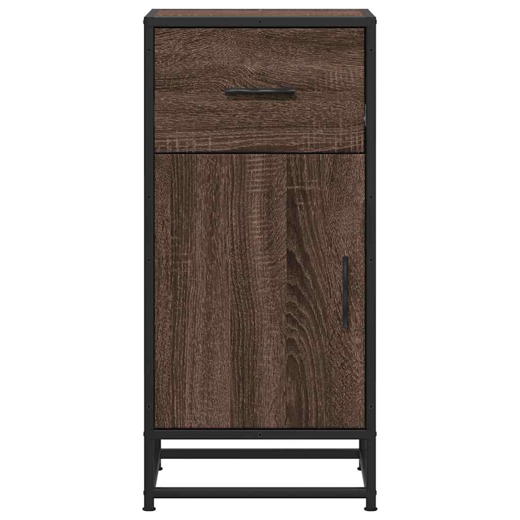 vidaXL Sideboard Brown Oak 35,5x35x76 cm Engineered Wood and Metal